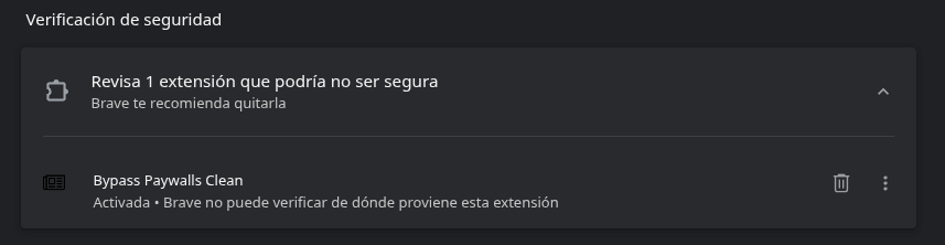 Instalar extensión crx en Brave