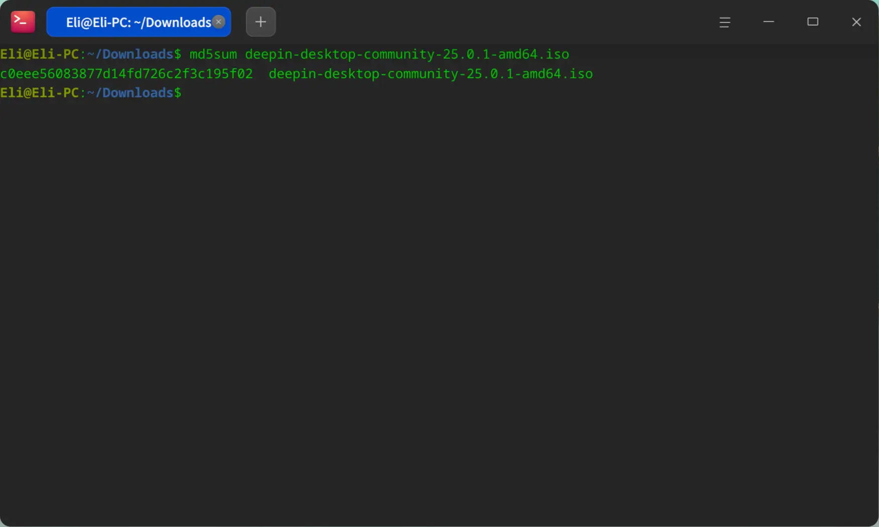 Verificar MD5SUM