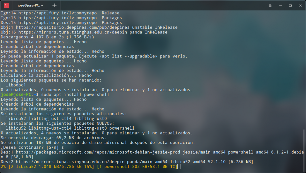 powershell - update terminal