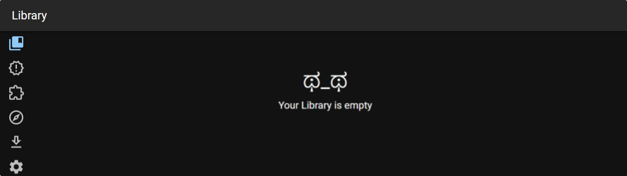Tachidesk Server estando vacío, cuando aún no tiene nada agregado a la biblioteca