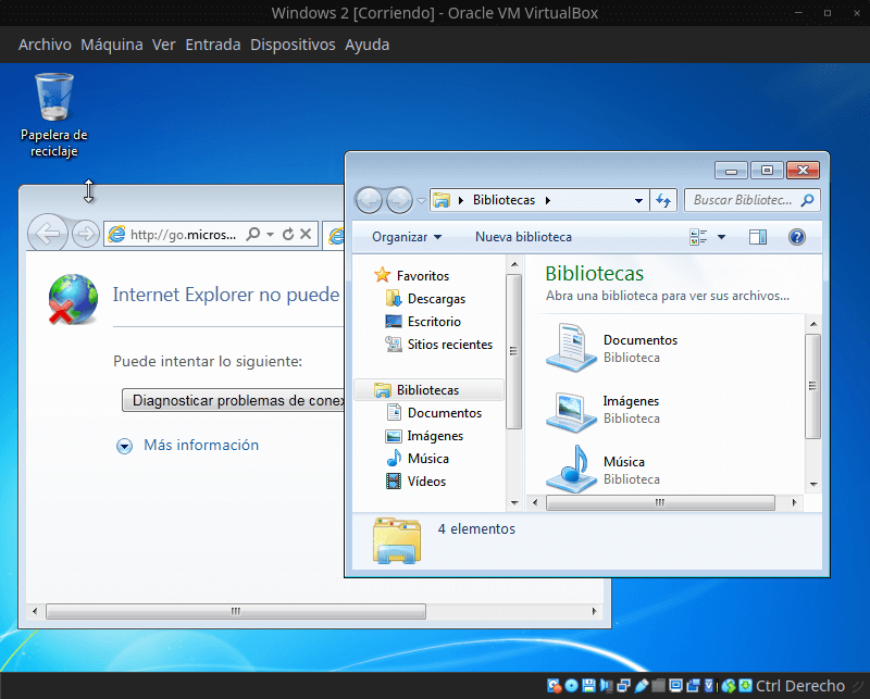 Windows 7 en Virtualbox