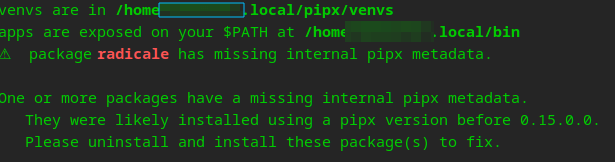 Problemas al actualizar pipx