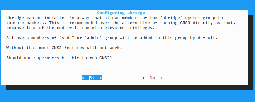 Configurar Ubridge
