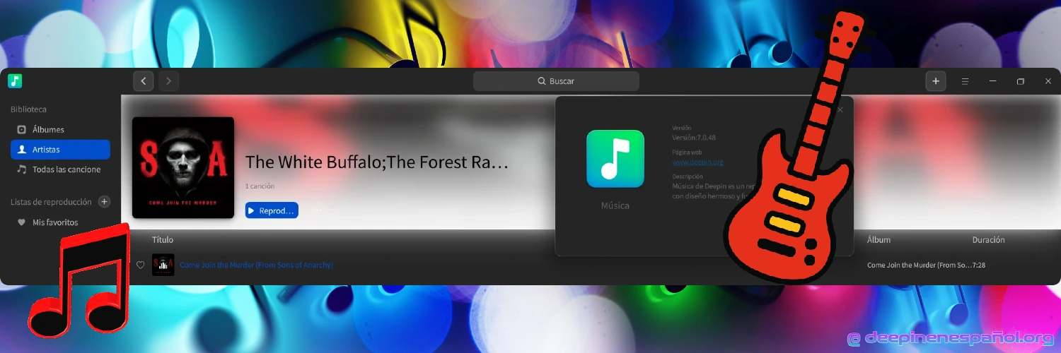 Letra en Deepin Music