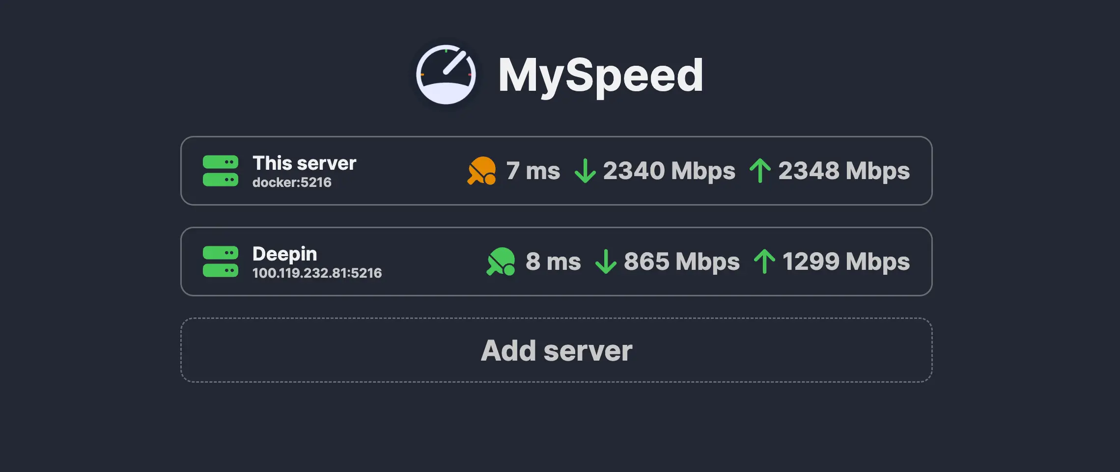 Servidores MySpeed