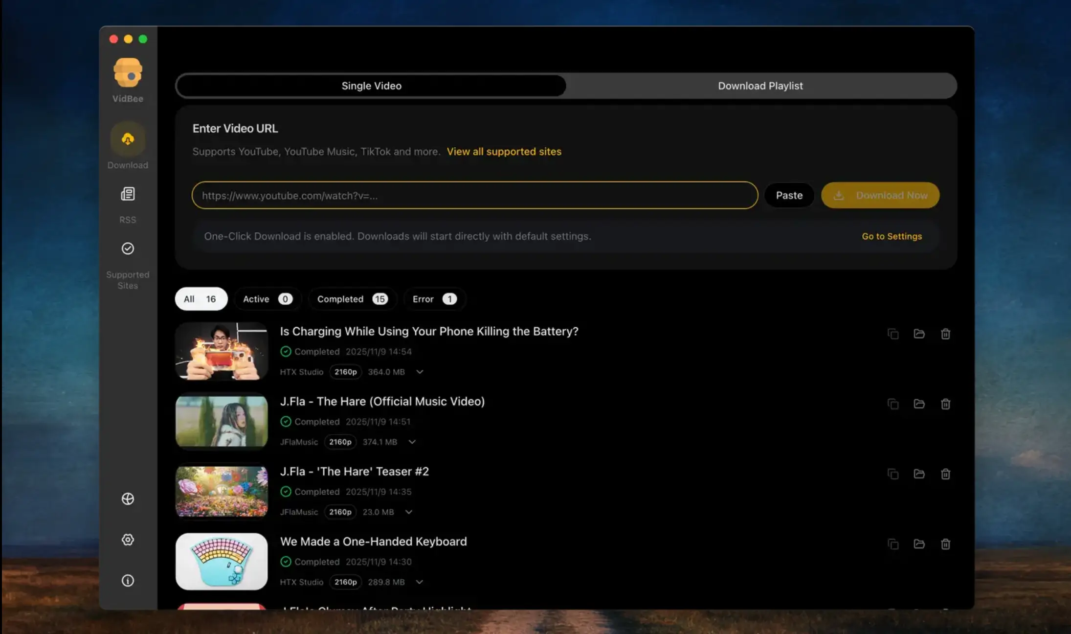vidbee url