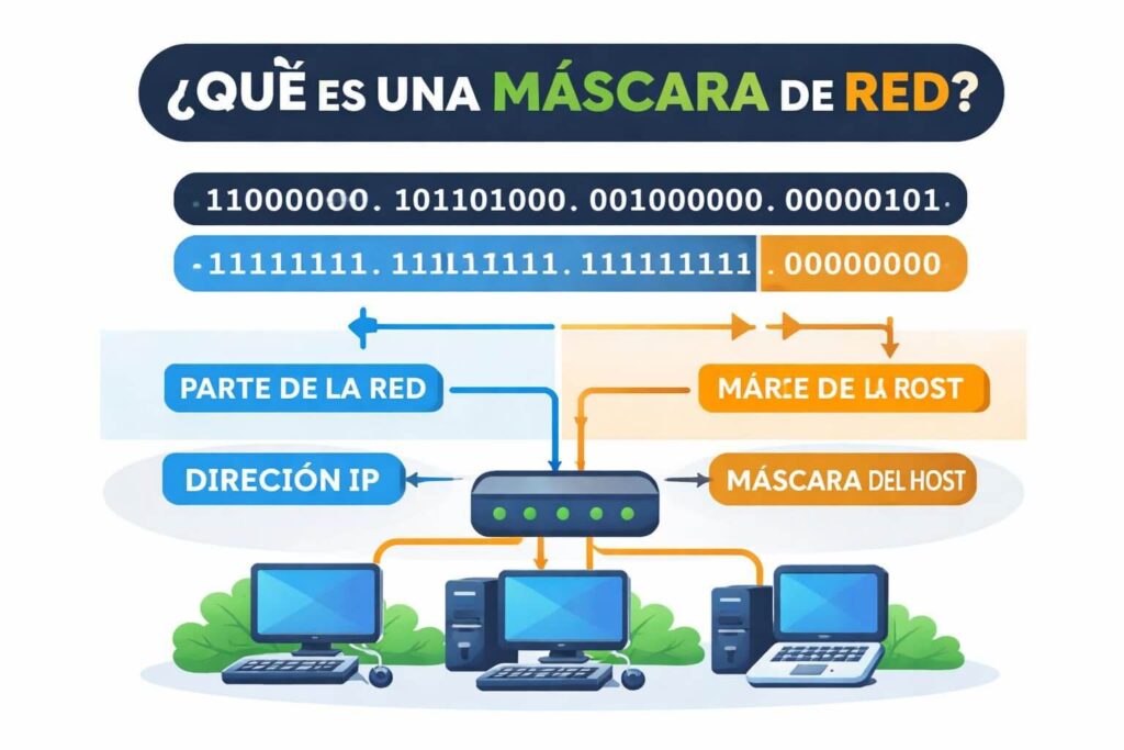 Ilustración de la máscara de la red